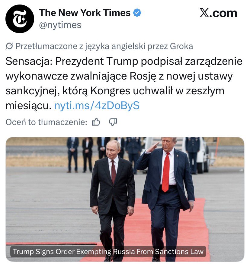 salekk860's tweet photo. I wszyscy teraz w pałacu Nawrockiego i ławach opozycji wstajecie i klaszczecie. 
DO-NALD TRUMP
DO-NALD TRUMP
Nie wstydźcie się. Dołożyliście rękę - a nawet dwie - do tego że Putin wraca na salony. Ten reset z Rosją to wasz ogromny „patriotyczny” sukces. https://t.co/si7h3bqkcc