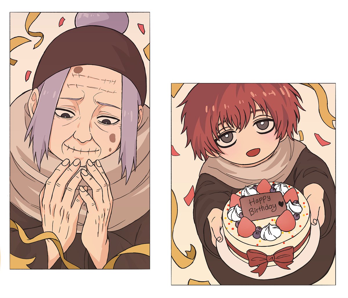Allforlove4412's tweet photo. Sinh nhật muộn màng của Chiyo-oba
#Sasori #Chiyo #Art https://t.co/ig98ZXDneT