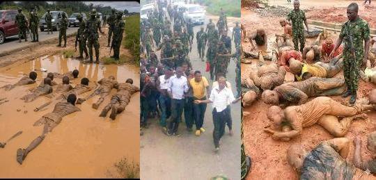 247IGBO's tweet photo. Before asking Igbo youths to Join the army, the chief of army staff and minister of defense should go to this exact spot where they humiliated Igbo youths and beg for all the atrocities they committed against South East. https://t.co/ol0US36zNh