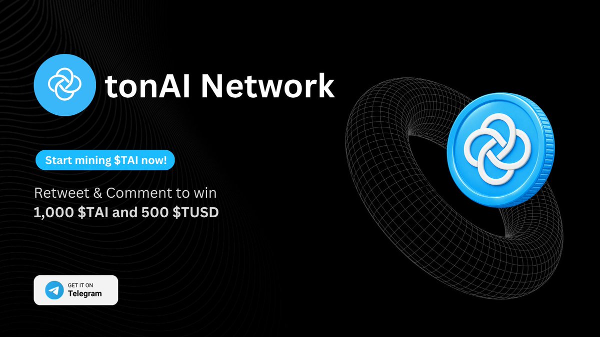 tonAInetwork's tweet photo. Hello World!

Introducing the Mobile Blockchain Layer for AI.

▪️Read our Whitepaper and Roadmap in our app.

You can try tonAI Network from your Telegram: https://t.co/61WcmCVDYm

Start mining TAI and earn TUSD from your mobile phone now! https://t.co/9BNnu9JZ1i