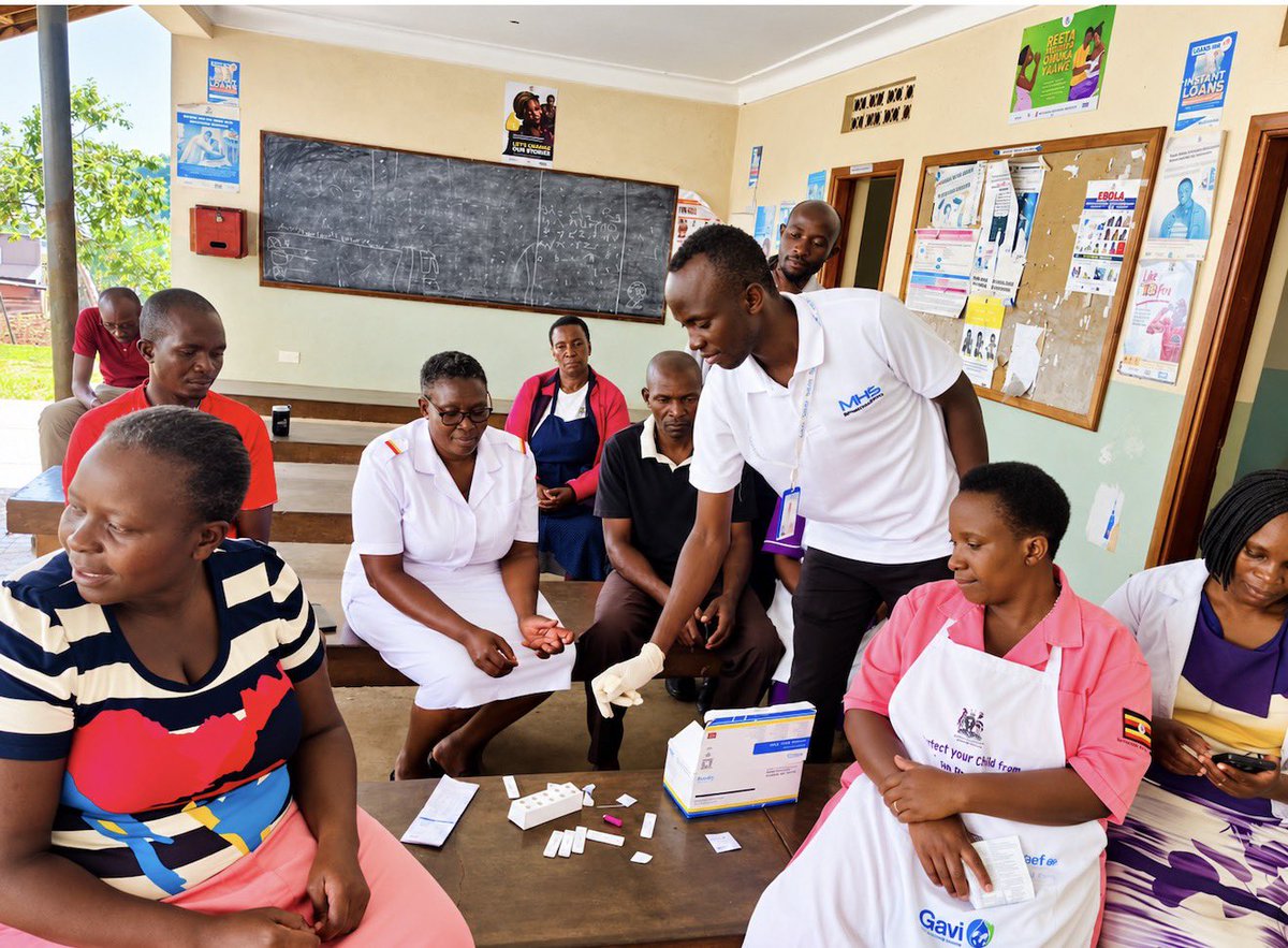 Microhaem's tweet photo. 📍 Strengthening community trust | #Buhara Health Centre III

Ugandan-made tests. Uganda-trained hands. Real results. 🇺🇬

@Microhaem and the Ministry of Health are mentoring health workers through live demonstrations on locally manufactured rapid diagnostic tests:

✅ MicroScreen Sickle Cell RDT
✅ Kwiq HIV 1/2 Test Kits
✅ Pf-Xpat Malaria RDT

Building confidence, supporting reliable testing and strengthening community trust made here, supported here.

👉 Don’t wait until you feel unwell. Visit your nearest health centre today, get tested and take the first step toward protecting your health and your loved ones. Knowing your status gives you the information you need to seek care early, make informed decisions and live healthier.

#Microhaem #MadeInUganda #Buhara #HealthWorkerTraining #KnowYourHealth