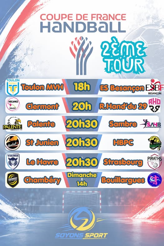 SoyonsSport's tweet photo. COUPE DE FRANCE FÉMININE – PLACE AU 2ÈME TOUR
La Coupe de France de handball est de retour avec un 2ème tour qui promet de belles confrontations
Deux clubs bisontins seront particulièrement à suivre ce week-end #LFH https://t.co/e33JvHWRvm