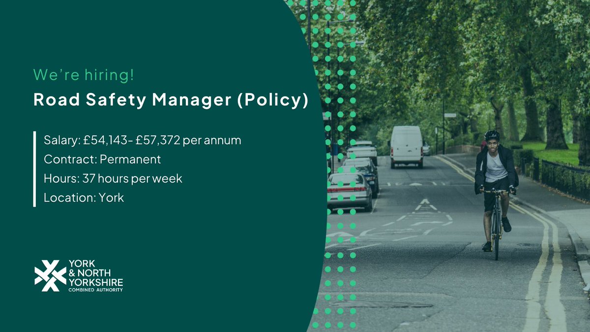 NycjobsUk's tweet photo. Help shape the future of road safety across York and North Yorkshire. 🚦

Visit: https://t.co/0SnG0KdrEn

#PolicyJobs #RoadSafety #PublicSectorJobs #Governance #StrategyJobs #YorkJobs #NorthYorkshireJobs #LocalGovernment #PartnershipWorking #LeadershipJobs #YNYCA https://t.co/Y3iUdhdOlM