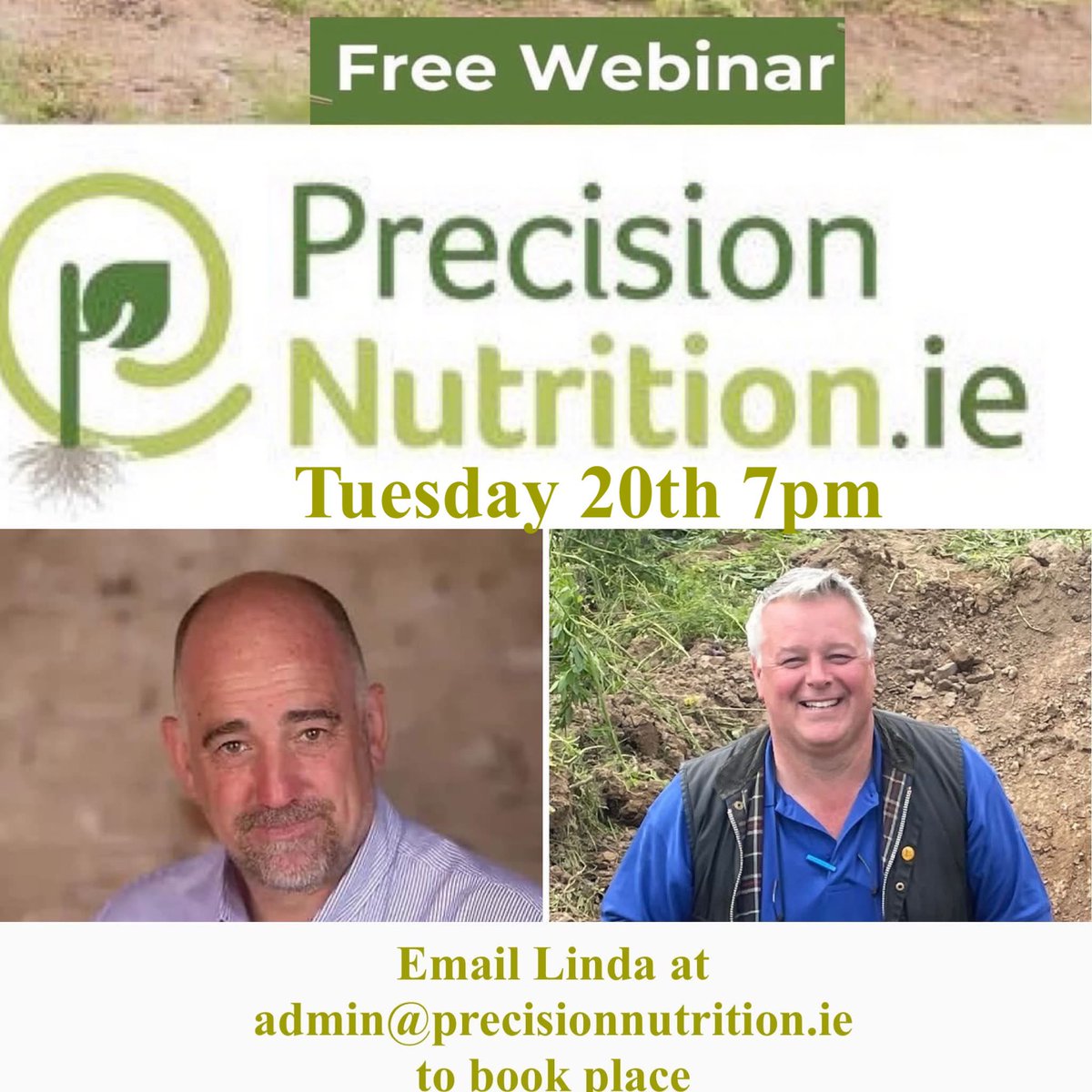 PrecisionNutrit's tweet photo. ** TUES 20th Oct **
Spread the word! We are delighted to offer a FREE webinar with Robbie &amp; Tim Parton, on Tues 20th  Oct at 7pm. 
Join us for an insight into Tim’s new book ‘Regenerative Change, How To and Why You Should’
Email Linda - admin@precisionnutrition.ie to book place https://t.co/Y4KBPTCCCZ