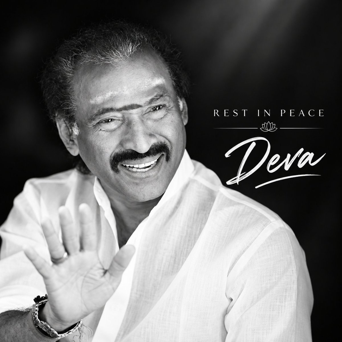 Santhosh_AIKFC's tweet photo. Tamil cinema mourns a painful loss🖤

Gone but never forgotten. Rest in peace Deva sir. Deepest condolences to his family and fans. #karthi #RIPDeva https://t.co/T9khVMxl0q