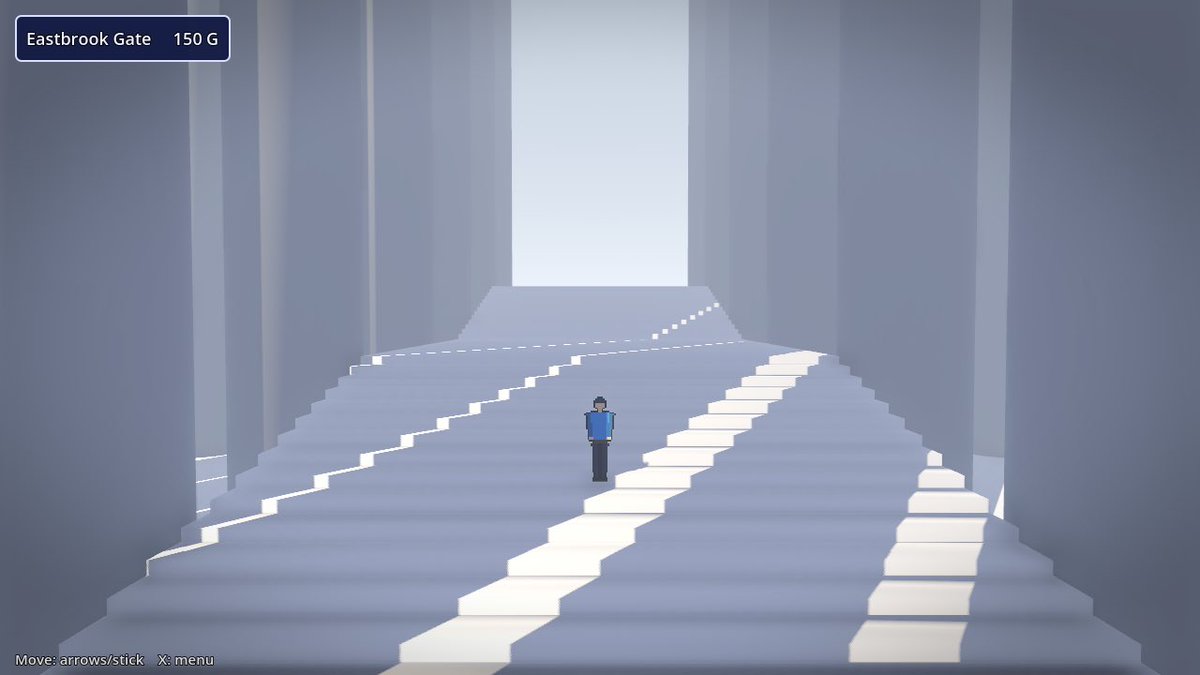 RockBockPock's tweet photo. I started to play with 3D environments and see how camera pans out automatically as the character moves through the scene.

This model was done in Archicad, an architectural software I’m very fond of using in my real job for architecture design. Luckily I can import the models. https://t.co/DZ3aesMs1N