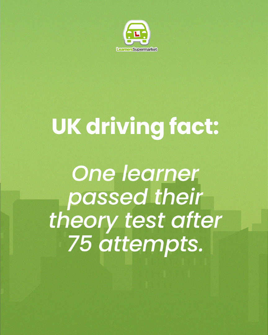 LearnersSM's tweet photo. One UK learner finally passed their theory test on their 75th attempt.
Each test costs Β£23, so they spent Β£1,725 in total.
How many attempts did it take you to pass?Β #theorytest #highwaycode #ukdriving #learntodrive #roadsafetyuk https://t.co/aWqMbFrkUW