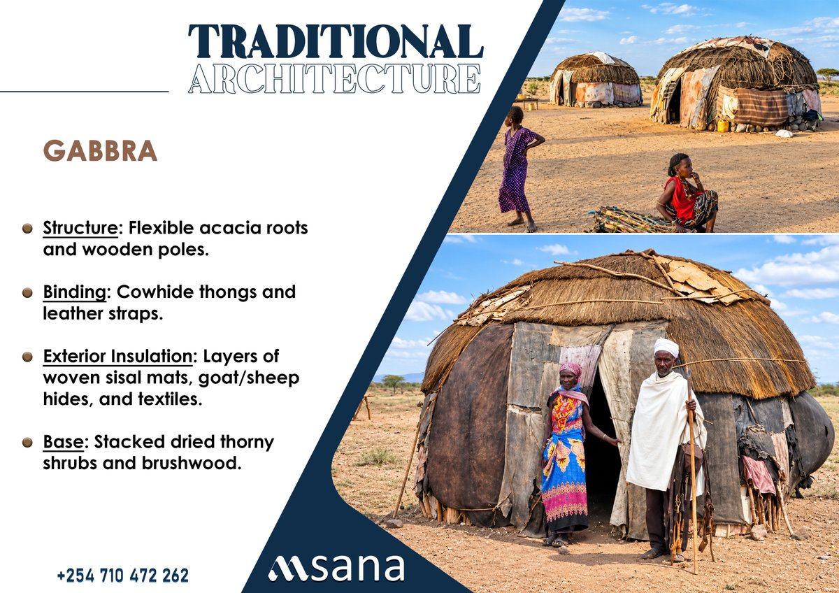 archdanieltoo's tweet photo. Gabbra houses are designed, built, owned, and dismantled by Gabbra women. Adapted to an arid environment, they are built to be packed up and transported on camels during seasonal migrations.

#TransNzoiaFocus #RutoDevelopmentRecord #HBBusinessCommunityMeeting Homabay Meet Rangwe https://t.co/NdDp5nqdsK
