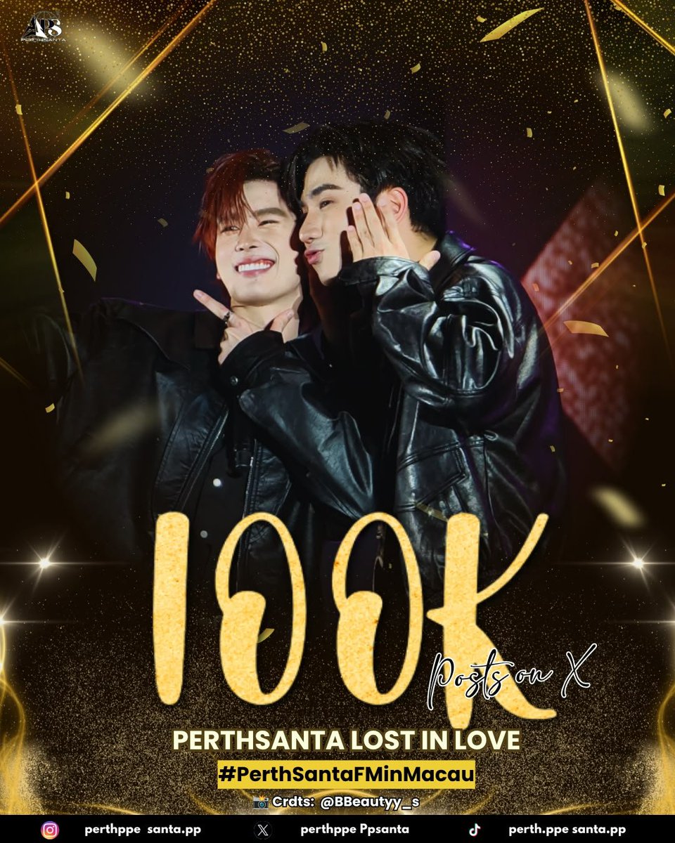 TrendPerthSanta's tweet photo. —★ Congratulations to PERTHSANTA for reaching 100K posts on X!

PERTHSANTA LOST IN LOVE
#PerthSantaFMinMacau
#PerthSanta #เพิร์ธแซนต้า

Thank you, everyone, for your love and support! Let's keep going, little devils. 🔥🖤🤍 https://t.co/mpqSON1qw4