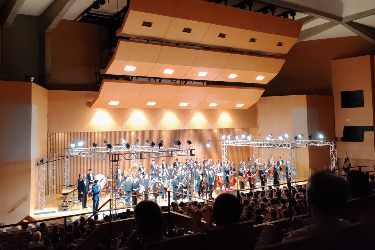 nagoyaphil's tweet photo. 【アンコール情報】

〈第22回名古屋大学ホームカミングデイ「名古屋大学の集い」〉、終演です！　たくさんのご来場、まことにありがとうございました！
本日のアンコールは、ウチキカクさん制作のプロジェクションマッピングとともに、

▼ハーライン：星に願いを（映画『ピノキオ』より）

でした。 https://t.co/K511ePSh60