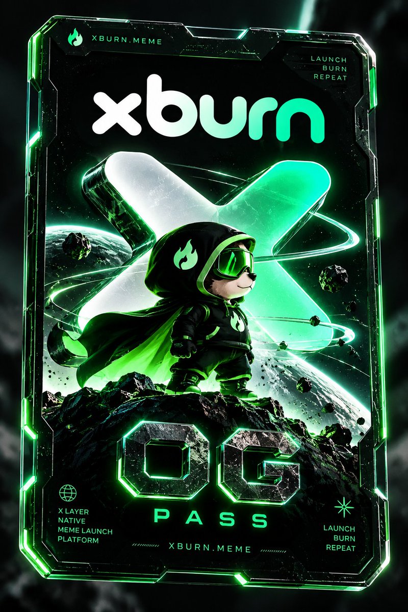 XBurn_Meme's tweet photo. 🔥 XBURN OG PASS CARD — COMING IN 48 HOURS!

We're excited to announce that XBURN OG PASS NFTs will be distributed to our public sale participants within the next 48 hours! 💚

🎟️ EXCLUSIVE TO PUBLIC SALE PARTICIPANTS

Only wallets that participated in the $XBURN public sale are eligible to receive an OG Pass.

💎 OG PASS HOLDER BENEFITS:

💰 1. Platform Trading Fee Revenue Sharing
Receive a share of platform trading fees, automatically distributed to your wallet every day.

🎁 2. Exclusive Airdrops
Access future airdrop rewards reserved for OG Pass holders.

This is our way of recognizing those who supported XBURN from the very beginning.
You were early. You are OG. 🔥

Launch. Burn. Repeat.

#XBURN #XLayer #OGPass #NFT