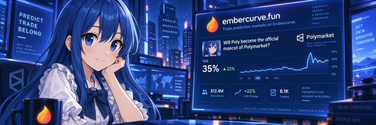 embercurve's tweet photo. Ember now has its Polymarket SI agent, tuned directly with GPT using Claude and fully personalized. We’ve made this tool available to everyone for now, and it’s also part of the “SI” upgrade coming next week.

Enjoy POLY Agent she likes hearing from you and offering a bit of advice on your @Polymarket  predictions. 

She lives on @embercurve , built by @biiiiymeister .

https://t.co/GuLufgFQdm