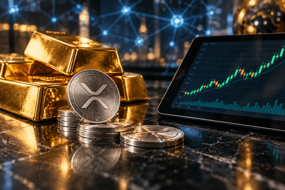 BitcoinkoersX's tweet photo. Ripple Prime opent 24/7 handel in aandelen en goud: XRP koers stijgt https://t.co/XnvDa5Tm70 
#XRP #Ripple #Crypto #goud https://t.co/8z3rzH86SN