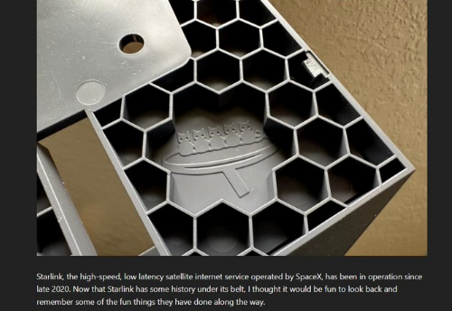 KodaqSOL's tweet photo. Elon has Secret Cats inside the Routers??

SpaceX literally hid FIVE CATS inside Starlink hardware.

A photo of five cats warming themselves on a Starlink dish went viral.

SpaceX embraced the meme, adding a cat reference to its app and even molding the five cats into the power supply mount for its High Performance dish.

They literally immortalized an internet cat meme inside their hardware.

Original hardware discovery:
https://t.co/ZTVgpEEnu5

https://t.co/JlveL5sX5h