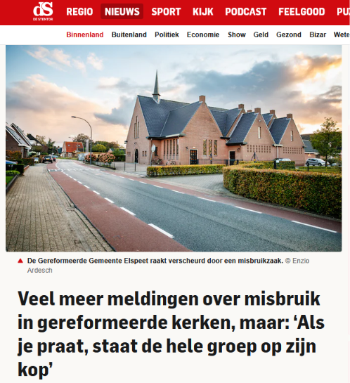 Miss_Royal73's tweet photo. Heilige huisjes... ⛪️

Het aantal meldingen van #misbruik in reformatorische kerken in Nederland stijgt. Waar het aantal vorig jaar zelfs bijna verdubbelde, stijgt het nu wéér. En dat terwijl melden niet zonder risico is. „Je kunt alles kwijtraken.” 📈

Heeft de dader veel #gezag in de gemeenschap, dan ‘staat de hele groep op zijn kop’, aldus de coördinator van het meldpunt. Leiders willen dan vaak zo snel mogelijk de rust herstellen. Ze sturen aan op verzoening en vergeving. „Maar dat is vaak niet heilzaam voor het slachtoffer.”

„Het slachtoffer moet er dan voor zorgen dat de rust terugkeert. Als hij of zij dat niet doet, wordt híj schuldig gemaakt. Kinderen zwijgen gemiddeld dertien jaar voordat ze over misbruik vertellen”
