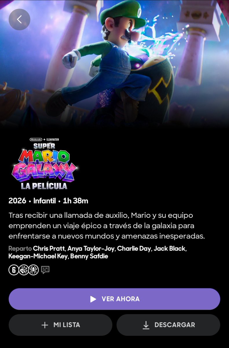 PreviouslyFilmx's tweet photo. #TheSuperMarioGalaxyMovie 
#MarioBros

🔴NOVEDAD🔴

#SuperMarioGalaxy ya está DISPONIBLE en @SkyShowtime. https://t.co/zvYEtEvkW4