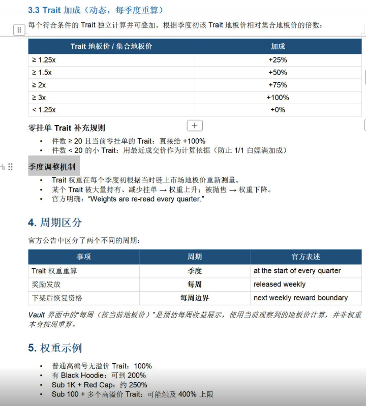 0xWalkerDad's tweet photo. ShieldedNaka挖矿玩法规则：

简单介绍一下我们挖出来隐私代币： $SHNAKAS （也常写作 $SHNAKAS）这个名字来自 Shielded Nakas 的缩写/合成。
它是比特币 Ordinals 上的一个隐私（shielded）NFT 合集（总量 3333 张像素风格 Naka，账号是 
@ShieldedNaka

，全称 Shielded-NakaPunks），由 Ord Dropz（创���人 
@Ob1_Wan_Satoshi

）推出，艺术家是 
@NOXtoshi

。项目口号是“价格公开，持有者私密”，用零知识证明（ZK proofs）隐藏持有者身份，同时把艺术和交易价格公开。
Naka 来自比特币创始人 Satoshi Nakamoto 的名字缩写（Naka），这是 Ordinals 圈里很常见的致敬叫法。
SH 来自 Shielded（屏蔽/隐私的）。
所以 SHNAKAS ≈ SHielded NAKAS，是这个合集专属的创世奖励（btc生态的第一个隐私代币）。总量 2100 万，无团队预留、无公开铸造，只能通过持有未挂单的 Shielded Nakas 来积累领取（从约区块 971700 开始，持续到下一次比特币减半左右）。
简单说，名字就是直接取自这个“隐私 Naka”合集本身，也是隐私代币的名字。
挖矿权重规则见下图：

每张nft基础权重100%，每天根据市场溢价动态重算：
1.25倍地板溢价+25%权重
1.5倍溢价+50%权重
2倍溢价+75%权重
3倍及以上溢价+100%权重
编号加成可叠加：
Sub1000 +50%
Sub100 +100%
Sub10 +200%
整体权重封顶400%。
总结：稀缺特质+小号编号+长期不挂单=最高符文收益。