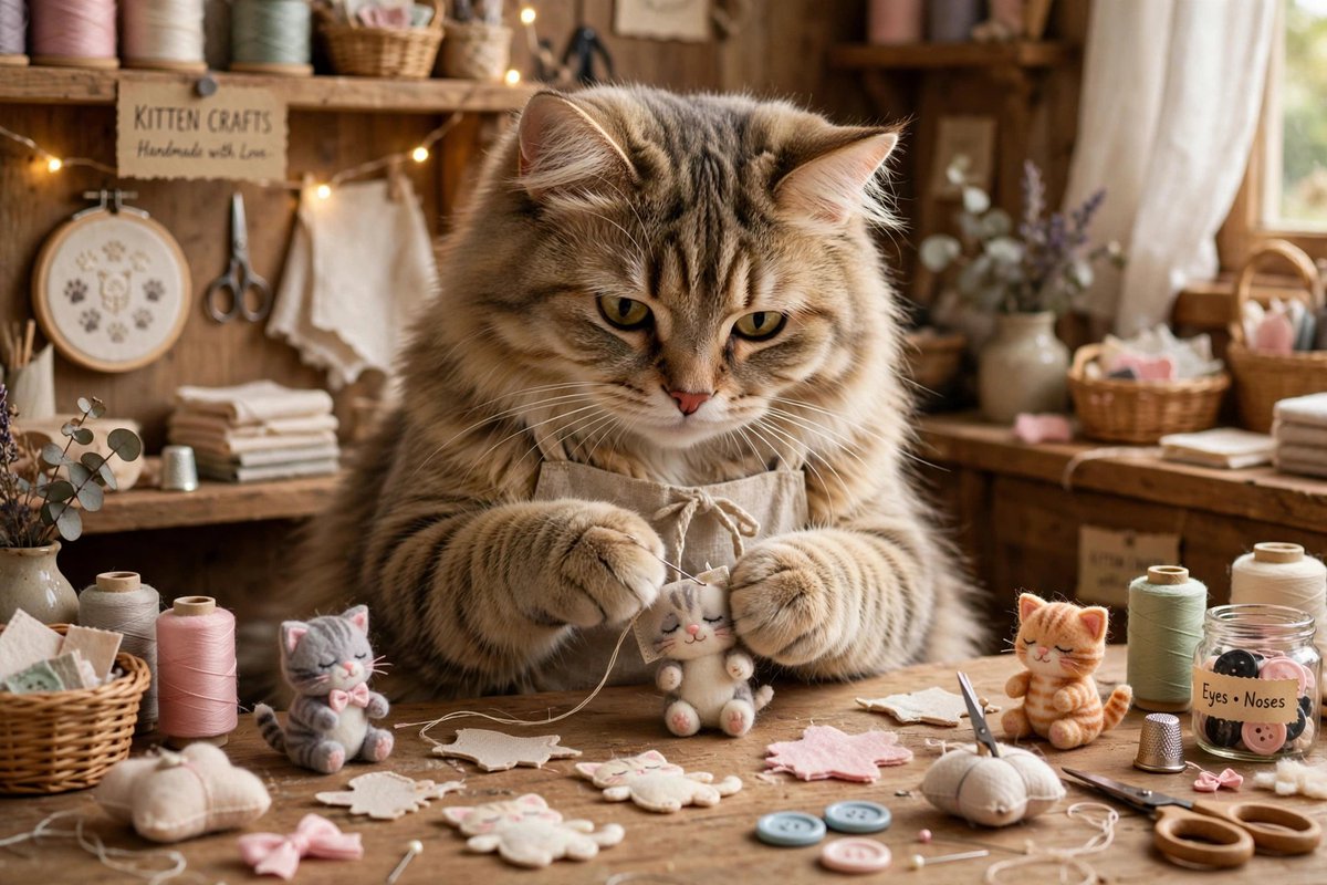 kawaiiworkersai's tweet photo. Mama Cat's Workshop 🧵🐾
Handmade baby kittens with love! #KittenCrafts #CrafterCat https://t.co/WhBCnl6lRS