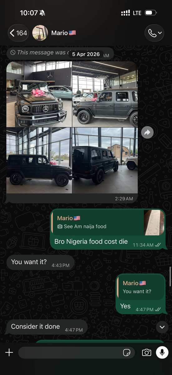 tonysnip3r's tweet photo. In April, I bought TWO cars paid in full cash.
A 2023 G-Wagon and a 2025 GLE 53 AMG. 😂

At the time, I thought I wanted both.
But after buying them, I started thinking differently.

As a first-time car owner, I had to consider maintenance, running costs and whether owning both cars actually made sense.

So I made a decision.

I sold the G-Wagon, kept the 2025 GLE 53 AMG, and shipped it to Nigeria around the end of August/early September.

And the funny part? 😂

I used some of the money from the G-Wagon to buy my Rolex Platona watch.

Here’s what I learned:

Being able to afford something and being willing to maintain it are two different things.

Some cars are worth owning for the experience, but that doesn’t automatically make them good investments.

Sometimes, the smartest financial decision isn’t buying more. It’s knowing what to let go of.

I could have kept both cars just to say I owned two luxury cars. But what would be the point if I wasn’t getting enough value out of owning both?

Luxury is nice. Financial sense is nicer. 🥂