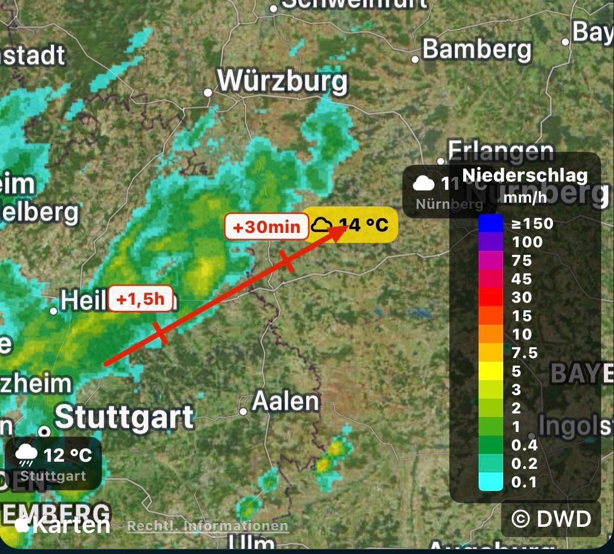 Ralph42x's tweet photo. #Wetter ⛅️ : bei uns gibt’s #Regen 🌧️ in ca. 1 h 👀 https://t.co/AbEOCLY9iF
