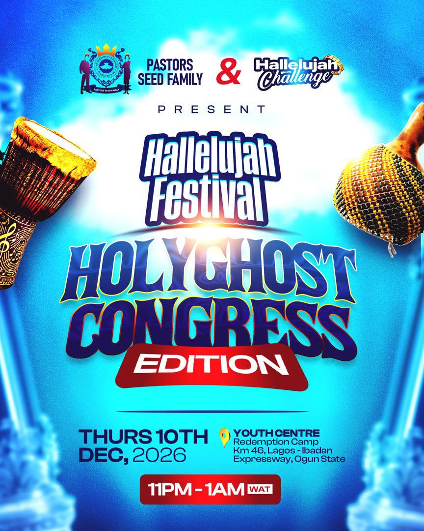 PSFRCCGofficial's tweet photo. Glory to Jesus, the Hallelujah Festival will be live at the Holy Ghost Congress this December, courtesy of the Pastors’ Seed Family!🥳💃

Come ready with instruments of praise and thanksgiving, because our voices will rise like incense to God in the heavens!❤️‍🔥

#rccgpsfworldwide https://t.co/lCC9p7Hwcl