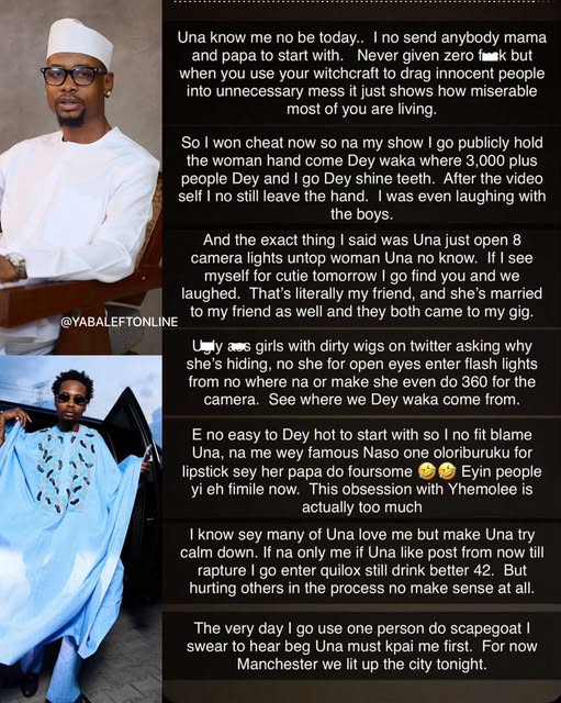 yabaleftonline's tweet photo. "The obsession with me is too much" — Yhemolee reacts to criticisms over viral video of him with a woman in London, clarifies that she is his friend and also married to his friend. https://t.co/HzjejgEWBq