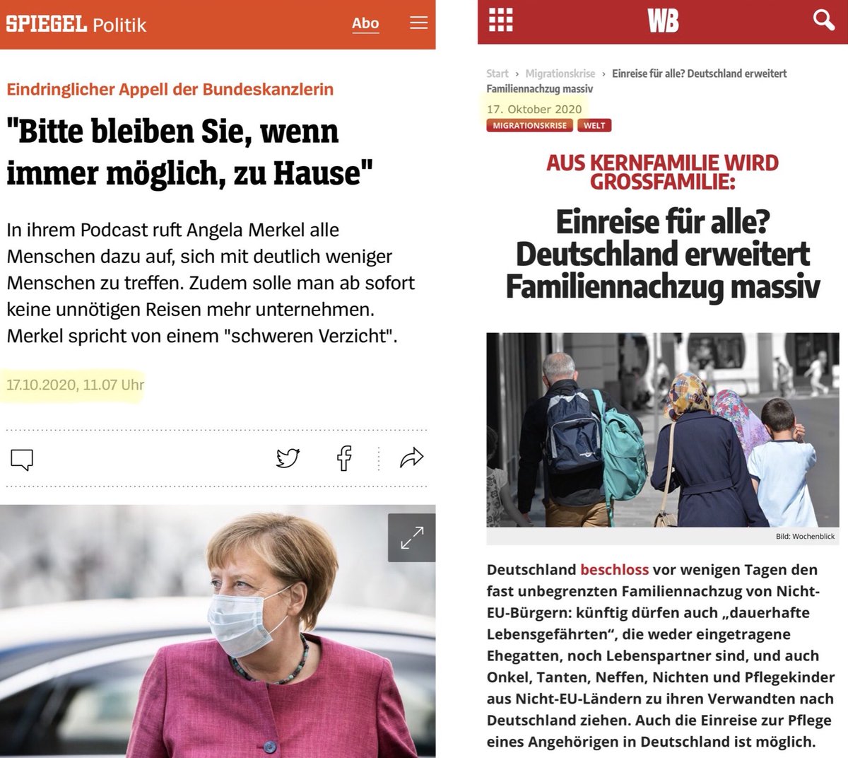 Tom_Bayou's tweet photo. "Bitte bleiben Sie, wenn immer möglich, zu Hause." In ihrem Podcast ruft Angela Merkel alle Menschen dazu auf, sich mit deutlich weniger Menschen zu treffen. Zudem solle man ab sofort keine unnötigen Reisen mehr unternehmen."

17.10.2020 #RichtigErinnern https://t.co/qqKcCPpwwz