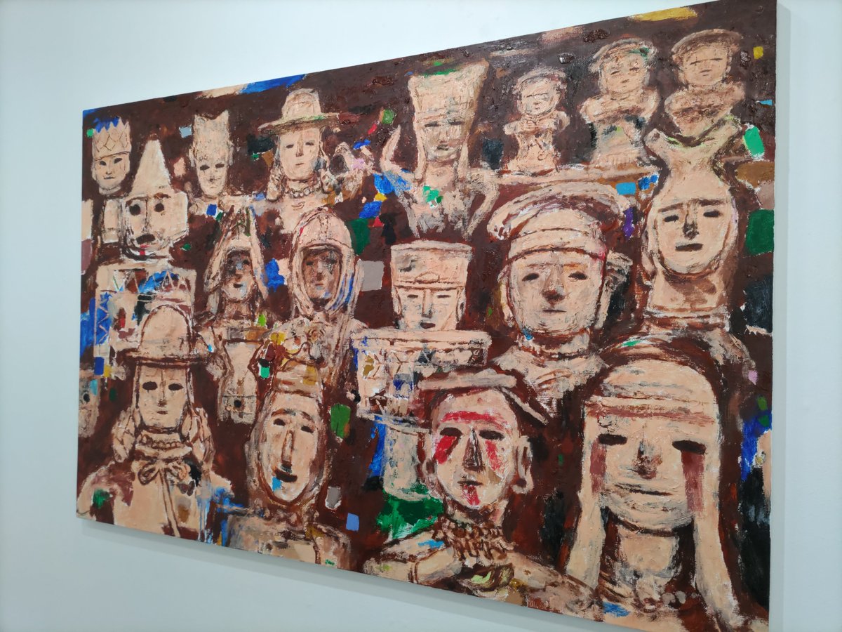 cazland's tweet photo. 衣真一郎個展「埴輪、円筒」
（10/8〜11/2）
https://t.co/bJ0cXGxukv
衣さんとスタッフの方々のご説明をお伺いしながらの作品鑑賞！あらためて古墳や埴輪の奥深さを感じることができました。衣さんの次回の個展が楽しみです😊 https://t.co/WToY5fbCg3