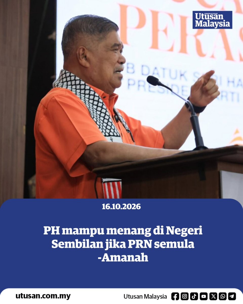 Ozzy35563459's tweet photo. Pakatan Harapan yakin mampu meraih kemenangan di Negeri Sembilan sekiranya PRN diadakan semula susulan kemelut politik yang berpanjangan di negeri itu.

#PakatanHarapan #NegeriSembilan #PRN #PolitikMalaysia https://t.co/uff503ZVnq