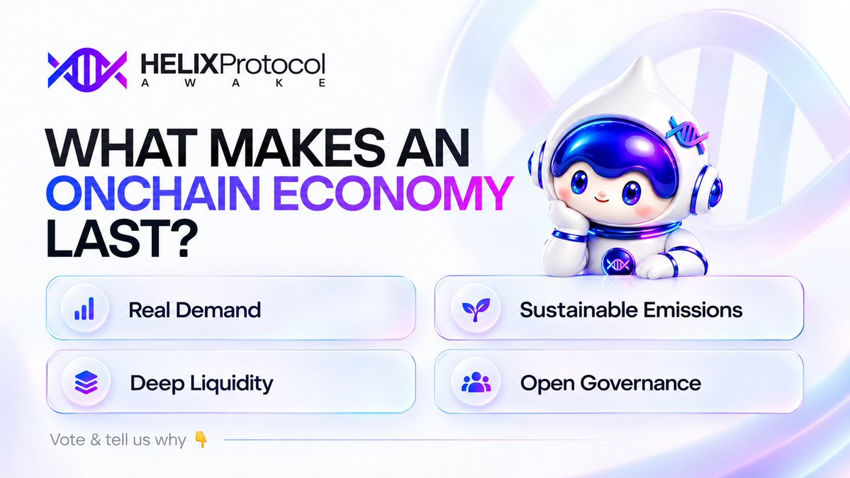 AWAKEHELIX's tweet photo. DeFi has mastered fast growth.

But what makes an onchain economy last? 🌀

🗳 Your vote matters.

Choose the factor you believe deserves more attention—and tell us why. 👇

#DeFi #OnchainEconomy https://t.co/8k0y0dkboR