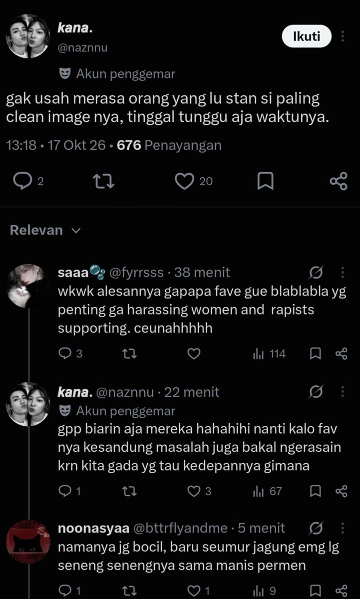 nampinkster's tweet photo. Lah ga takut doanya balik tah. Kalo udah kejadian mau gimana lagi, masa doain fave orang biar serupa kayak favelu. Gaboleh tah bangga sama artis yang ga problematik. Mending lu doain favelu biar ga kesandung masalah lagi https://t.co/IhY4vHUhTh