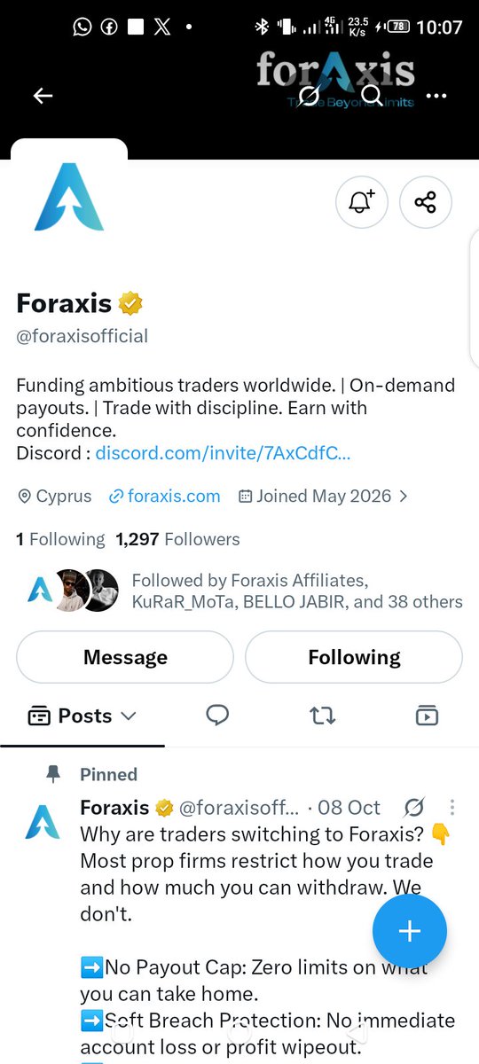 Alameensi4j's tweet photo. @alhajiabdul__fx @foraxispartners @foraxisofficial @AdamKred @sodium_nq @BKtradinghubs Done ✅ 
Allah yasa munada rabo 🤲🏻🤲🏻 https://t.co/iIKK9hj7ID