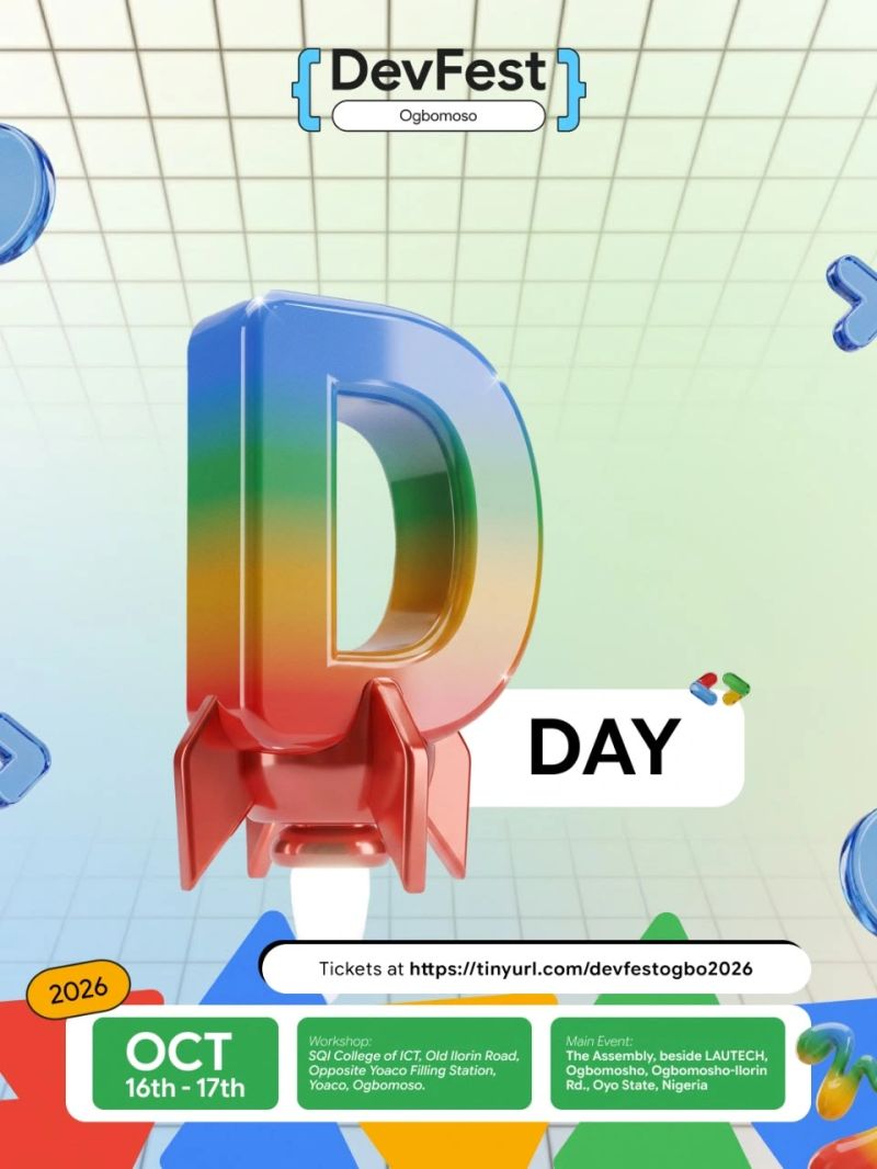 gdgogbomoso's tweet photo. D-Day is here! 🔥😍
The main conference kicks off today, and we’re ready for a full day of technical sessions, career insights, and valuable conversations.
Come ready to learn, connect, and make the most of the day. It’s about to be a good one! 🚀
Yet to secure your ticket? 🤔
Head over to : https://t.co/onNJj8ysZG and join us!
See you at #DevFestOgbomoso26 today! 💙
#GDGOgbomoso #networking #conference #tech #ogbomsoso