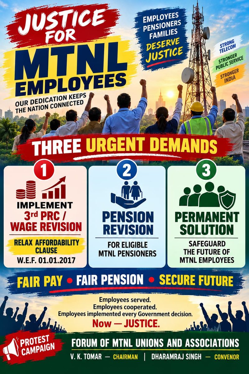 Manmoha36538327's tweet photo. Justice for MTNL Employees https://t.co/kW4FFirW6F
