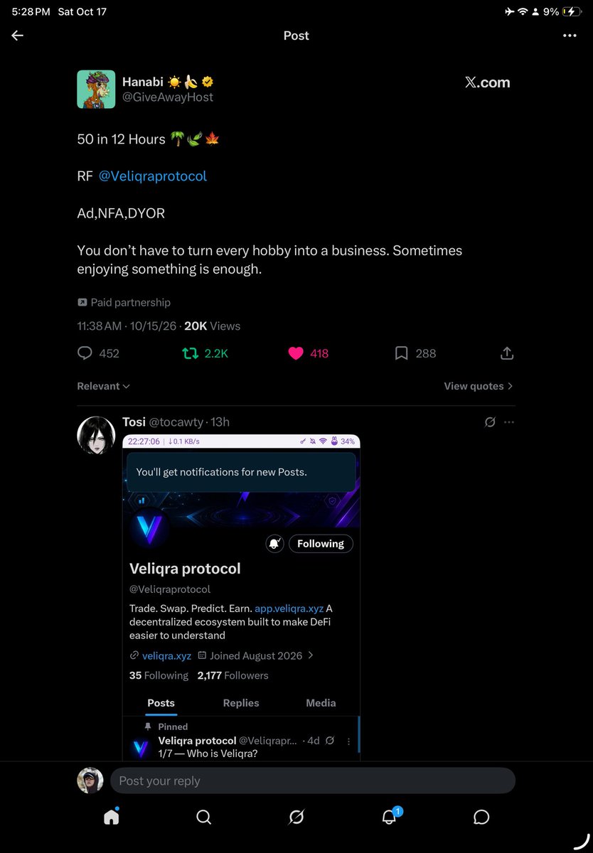 svenbangtan's tweet photo. @GiveAwayHost @Veliqraprotocol https://t.co/Y2MWhfp8GL