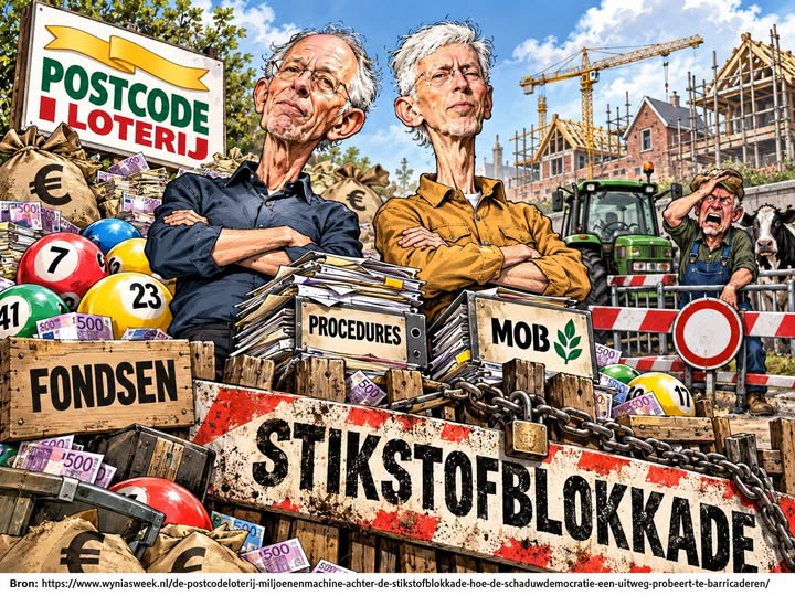 WimdenOudsten's tweet photo. 𝗗𝗘 𝗣𝗢𝗦𝗧𝗖𝗢𝗗𝗘 𝗟𝗢𝗧𝗘𝗥𝗜𝗝: 𝗗𝗘 𝗕𝗢𝗘𝗥 𝗞𝗥𝗜𝗝𝗚𝗧 𝗗𝗘 𝗥𝗘𝗞𝗘𝗡𝗜𝗡𝗚, 𝗗𝗘 𝗠𝗜𝗟𝗜𝗘𝗨𝗖𝗟𝗨𝗕𝗦 𝗗𝗘 𝗠𝗜𝗟𝗝𝗢𝗘𝗡𝗘𝗡!
Wat wint de Nederlandse boer bij de Postcode Loterij? Geen miljoenen, maar mogelijk een rechtszaak. Terwijl hij zijn vergunningen en voortbestaan verdedigt, loopt achter de schermen een indrukwekkende geldstroom richting milieuactivisme.
De Postcode Loterij en VriendenLoterij financieren Stichting DOEN. Die steunt onder meer Advocaat van de Aarde, dat op zijn beurt MOB ondersteunt. Volgens Wynia’s Week ging in 2025 bijna 260.000 euro naar MOB-projecten. Ondertussen voeren de milieuactivisten meer dan honderd juridische procedures.
Juridische actie is een democratisch recht. Natuurbescherming ook. Maar waarom krijgen boeren vooral onzekerheid, terwijl goed gefinancierde actiegroepen langdurige procedures kunnen voeren? Wie vraagt bij de loterijtrekking eigenlijk naar de gevolgen voor gezinnen en bedrijven?
De Landbouw Alliantie presenteerde een alternatief stikstofplan. De juridische houdbaarheid daarvan moet worden getoetst, niet bij voorbaat verheerlijkt of weggehoond. Juist dan wordt zichtbaar wie een oplossing zoekt en wie bezwaar blijft maken.
Den Haag heeft deze eindeloze strijd mede veroorzaakt met kwetsbaar beleid en vergunningen. Nu mag het uitleggen wie verantwoording aflegt over de geldstromen én de gevolgen.
Het platteland krijgt de rekening, de overheid houdt persconferenties en de fondsen vieren ondertussen opzichtig hun maatschappelijke betrokkenheid.
Wat een schitterende hoofdprijs: de boer betaalt zijn advocaat, het loterijgeld helpt de tegenpartij.
Bron: https://t.co/JmTS8xGu21