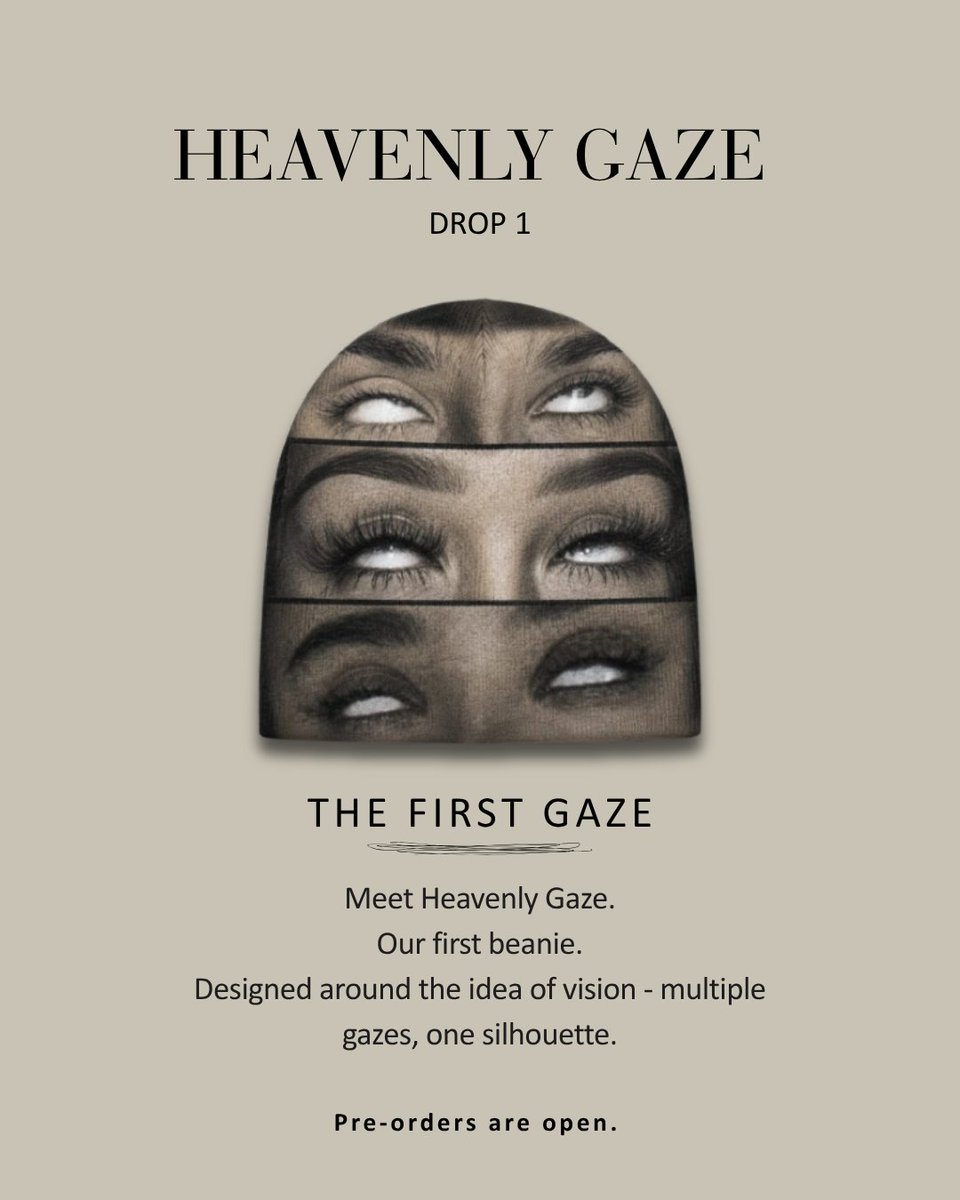 thececilbrand's tweet photo. IT'S OFFICIAL. 👁️ PREORDERS ARE LIVE.
CECIL presents HEAVENLY GAZE — our first-ever beanie.
Multiple gazes. One silhouette.
💸 ₦15,000
Oct 17 – Nov 5
DM “HEAVENLY GAZE” to preorder.
20 days. DROP 01. Don't sleep. https://t.co/76hf5tCOrV