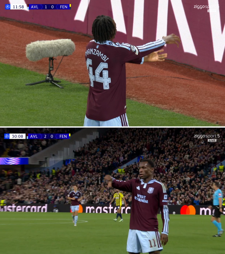 foet247europa's tweet photo. Aston Villa beat Fenerbahçe 6-0 to secure their first home win of the season. A goal on his birthday for Johan Manzambi, doubles for Nicolas Jackson and Ross Barkley, and an added-time Tammy Abraham strike handed Villa their biggest-ever European win. #UCL #AVLvFB #AVLFEN https://t.co/epFbLPuDTx