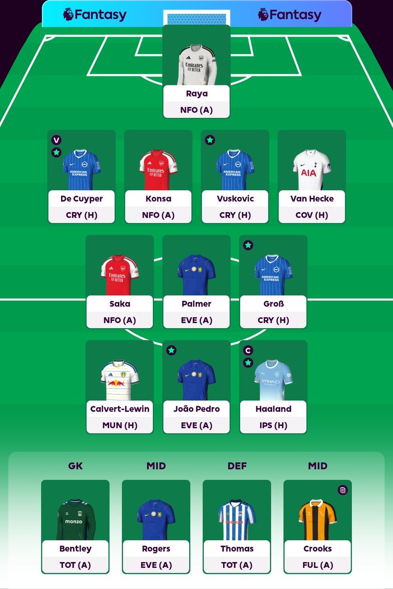 aidsjwilliamson's tweet photo. #FPL GW 7
FPL Rank: 127k 🌍

Wildcard Active https://t.co/RFHld7DJqx