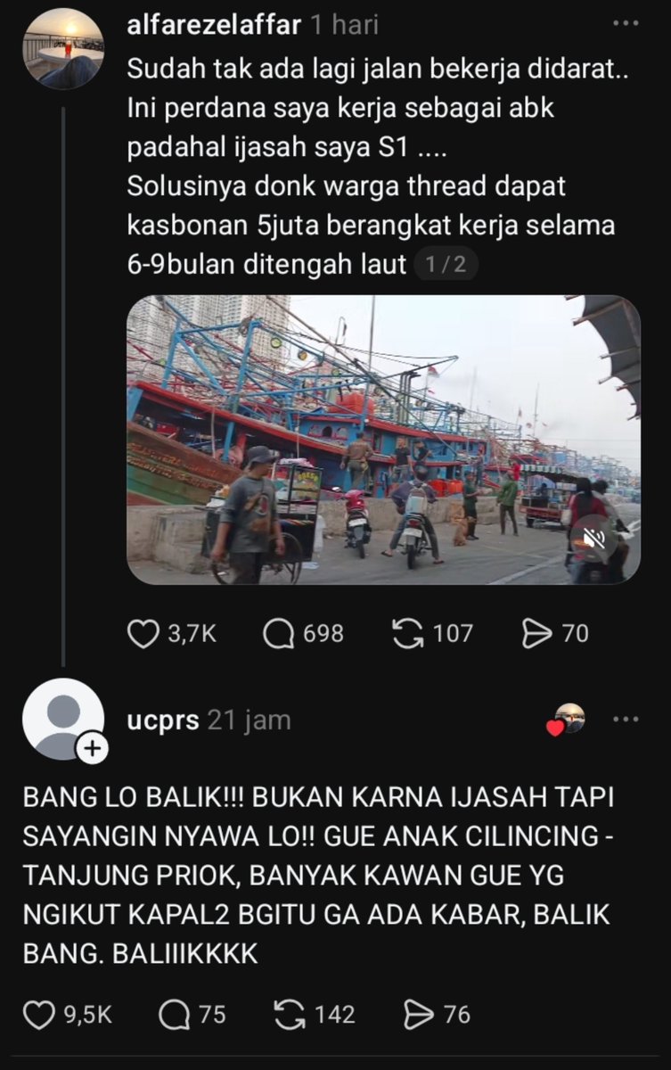 ActiveBlue62983's tweet photo. Se-horor inikah nyari cuan ditengah laut sampe nyawa taruhannya? https://t.co/P0gW6k9mLI