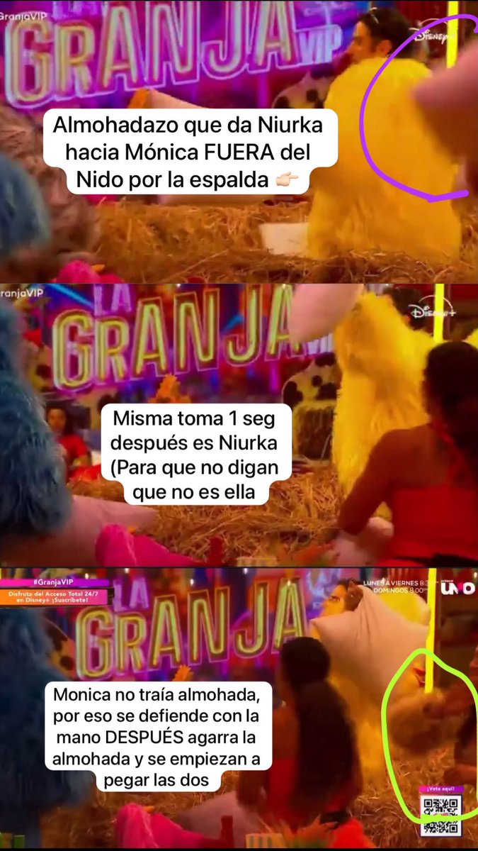 ShoreBoy66's tweet photo. @MargieDCuevas @DisneyPlus @FremantleHQ @lagranjavipmx @AztecaUNO Apenas si fue un almohadazo, en cambio Niurka si le pego a Monica en la Cara , Terrible !!! https://t.co/sXBscPDrbx