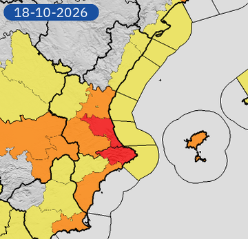 AEMET_CValencia's tweet photo. 🔴⚠️Situación meteorológica muy adversa MAÑANA‼️Aviso ROJO activado en litoral sur de Valencia y norte de Alicante. El peligro meteorológico es extraordinario. Los bienes y la población vulnerables o en zonas expuestas podrían sufrir impactos muy graves o catastróficos. #DanaAdam https://t.co/0tN3nOi2uU