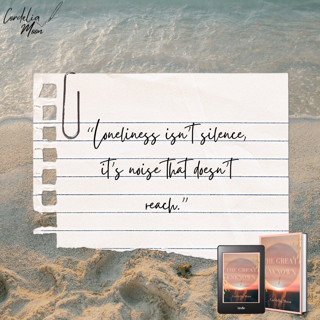 cordelia__moon's tweet photo. The Great Unknown, available on Amazon! 

“Loneliness isn’t silence, it’s noise that doesn’t reach.” — “The Space Between”

https://t.co/7KsPjT9IAG

#thegreatunknown #cordeliamoon #poetry #poetrycommunity #poems #booktwt https://t.co/z2jIUEnKTL