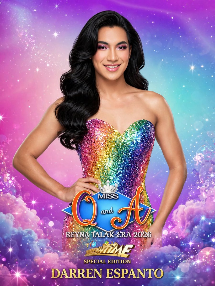 ReynaYaritza24's tweet photo. @ABSCBN At dahil may special edition na ulit ang MISS Q&amp;A para sa 17th anniversary celebration sa @itsShowtimeNa next week!!!!
What if, sumali kaya si @Espanto2001 sa celebrity edition ng MISS Q&amp;A upang mas mahusay sa rampahan at TALAKAN para sa kanya bilang isang singer at host? https://t.co/g4gw9m9fOt
