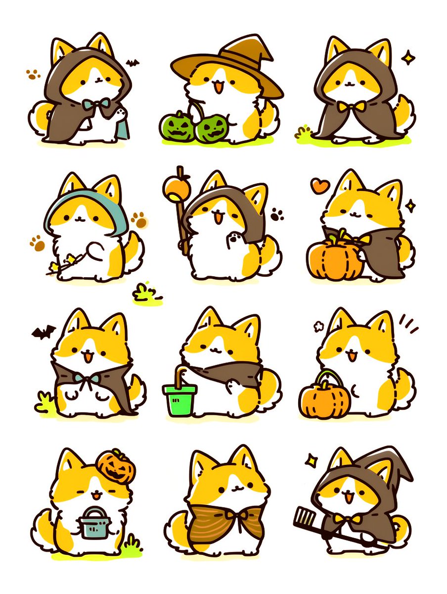 dasi_ai_nomoto's tweet photo. 『コーギーちゃんの日常』

ハロウィンの恰好、どれにしようか迷っちゃうなぁ https://t.co/xgw3FEUUq2