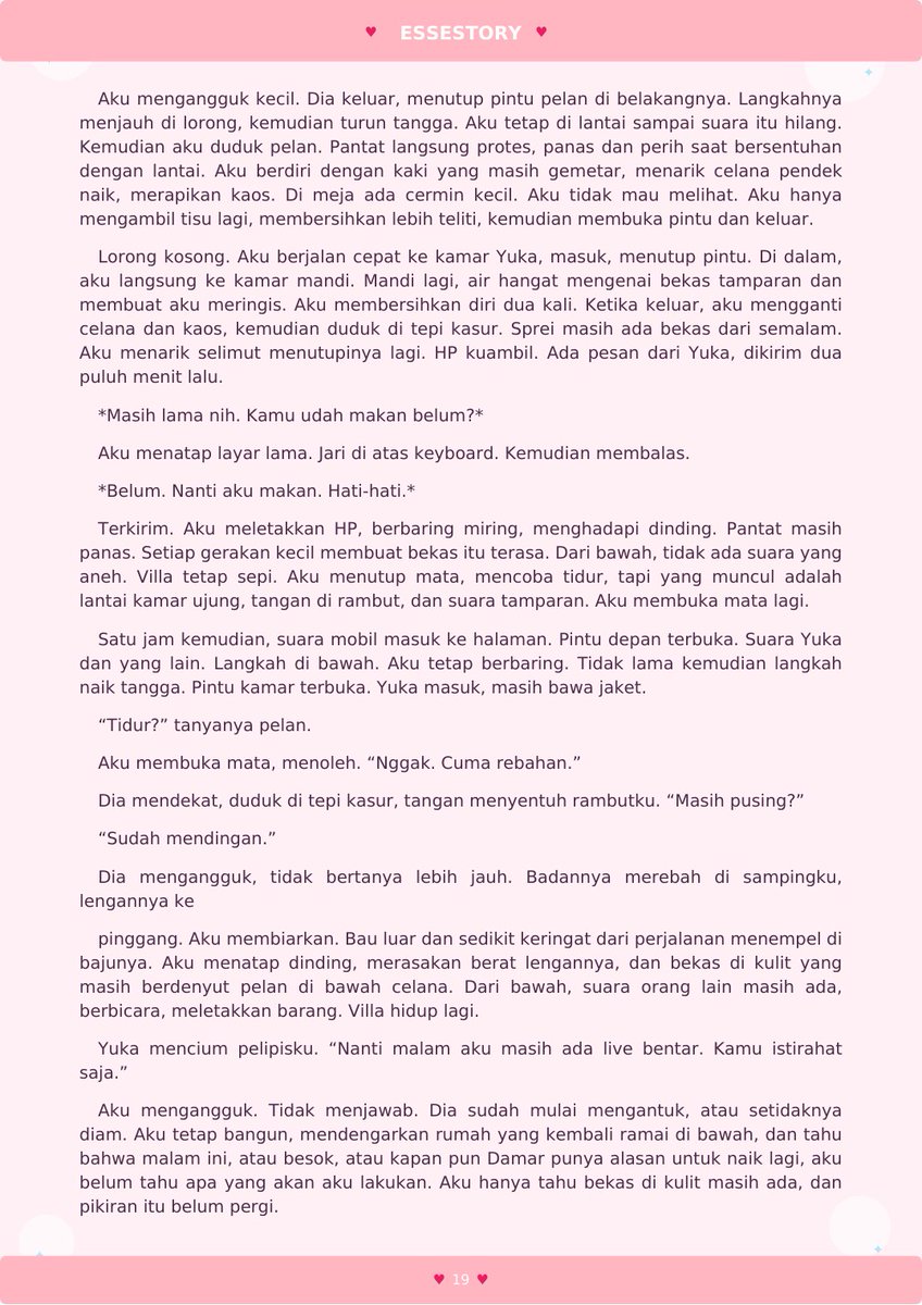 ehseekuning's tweet photo. Yang terbaru di essestory....

Yuk baca cerita lengkap artis lainnya di grup premium essestory.

Join sekarang di https://t.co/jmJ8VlcYqn https://t.co/wpnzF9byhm