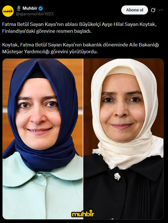 hakanuludaggzt's tweet photo. SİZ BU HALKLA DALGA MI GEÇİYORSUNUZ?

Fatma Betül Sayan Kaya'nın TORPİLLİ BÜYÜKELÇİ ABLASI Ayşe Hilal Sayan Koytak, Finlandiya'daki YENİ GÖREVİNE başladı.

2,2 milyar lira vurgun yapan bir kişinin, babasının malı gibi devlet kurumlarına yerleştirdiği TÜM AİLE ÜYELERİNİN İSTİFASINI beklerken bu halk,

Bir de ödül mü veriyorsunuz?
