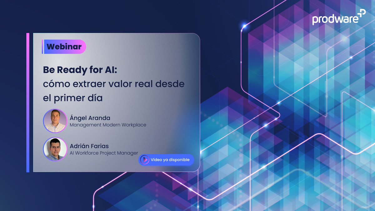 ProdwareES's tweet photo. La #IA es una realidad que está transformando las organizaciones y su valor real depende de la preparación. Convierte la IA en un motor real de productividad evitando los errores más comunes: datos desorganizados, oversharing o resultados poco fiables.
➡️ https://t.co/s3BdDhLti7 https://t.co/Irqe9arkJ2