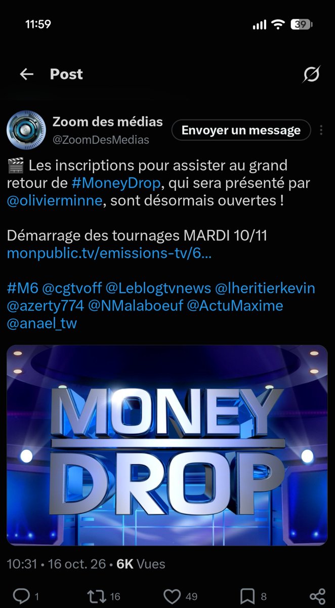 AntoneLeonzi's tweet photo. J'ai hâte d'y assister 👍 @ZoomDesMedias ✌️ J'y serais pour la première normalement. J'ai réservé j'attends d'appeler pour demander la confirmation. https://t.co/LnGkaUKNav