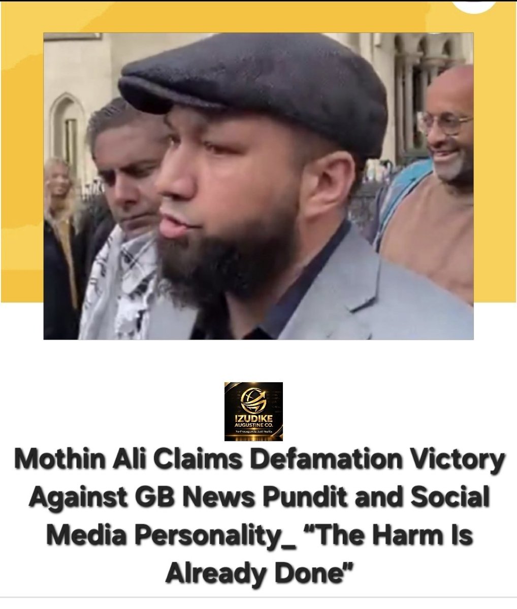 Izudike's tweet photo. Mothin Ali Claims Defamation Victory Against GB News Pundit

Green Party deputy leader Mothin Ali has claimed victory in a defamation battle over allegations that he participated in a riot. He said: “The harm is already done.”

#IzudikeAugustine #MothinAli #GreenParty https://t.co/kYnLwCTdLe